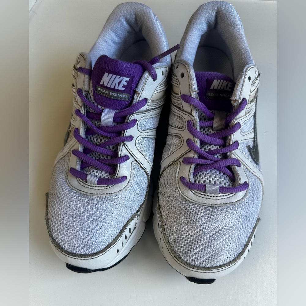 Nike Women's White and Purple Sneakers